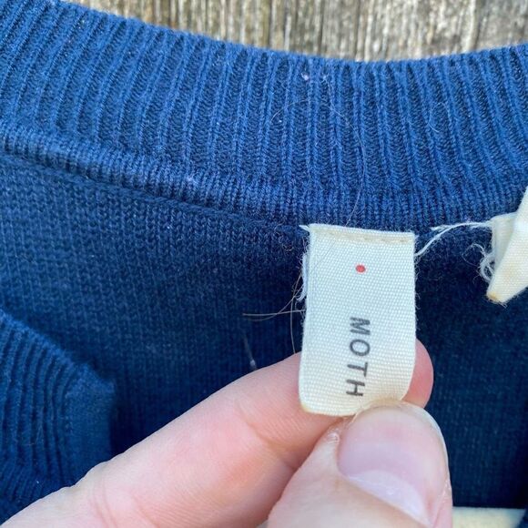 Moth Anthropologie Navy Gemstone Sweater | S - Picture 5 of 8